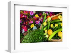 Fresh Organic Vegetables at a Farmers' Market, Savannah, Georgia, USA-Joanne Wells-Framed Photographic Print