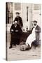 Fresh Oysters on the Terrace of a Bistro, Paris, 1900-null-Stretched Canvas