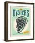 Fresh Oysters Retro Poster Design-lukeruk-Framed Photographic Print