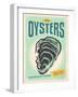 Fresh Oysters Retro Poster Design-lukeruk-Framed Photographic Print