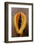 Fresh Papaya, a Piece Cut Off-Foodcollection-Framed Photographic Print