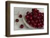 Fresh, Pitted Red Cherries in a Glass Bowl-Cynthia Classen-Framed Photographic Print