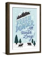 Fresh Powder All Winter Long-Ashley Santoro-Framed Giclee Print