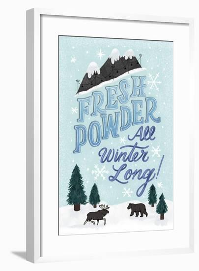 Fresh Powder All Winter Long-Ashley Santoro-Framed Giclee Print