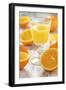 Fresh Pressed Orange Juice and Oranges-Jana Ihle-Framed Photographic Print