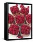 Fresh Raspberries in Punnets-Philip Webb-Framed Stretched Canvas