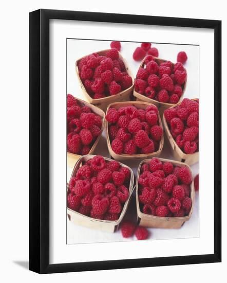 Fresh Raspberries in Punnets-Philip Webb-Framed Photographic Print