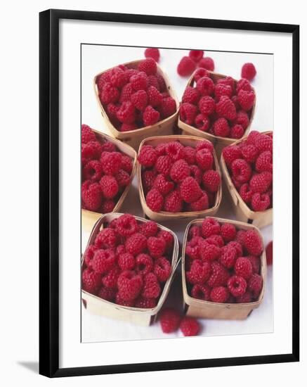 Fresh Raspberries in Punnets-Philip Webb-Framed Photographic Print