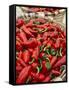 Fresh Red Chili Peppers in Baskets-Joerg Lehmann-Framed Stretched Canvas