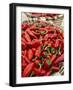 Fresh Red Chili Peppers in Baskets-Joerg Lehmann-Framed Photographic Print