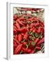 Fresh Red Chili Peppers in Baskets-Joerg Lehmann-Framed Photographic Print