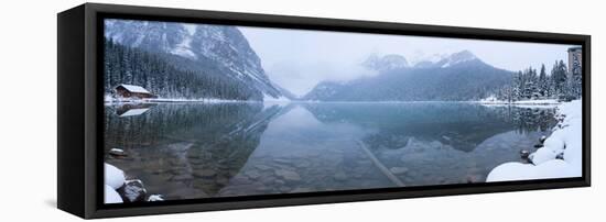 Fresh Snow at Lake Louise, Banff National Park, Alberta, Canada-null-Framed Stretched Canvas