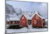 Fresh Snow Covering the Typical Norwegian Homes, the Rorbu, in the Lofoten Islands, Arctic, Norway-Roberto Moiola-Mounted Photographic Print