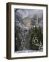 Fresh Snow Fall on Yosemite Falls, Yosemite Valley, Yosemite National Park, California, USA-Kober Christian-Framed Photographic Print