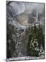 Fresh Snow Fall on Yosemite Falls, Yosemite Valley, Yosemite National Park, California, USA-Kober Christian-Mounted Photographic Print