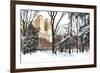 Fresh snow in Central Park-Philippe Hugonnard-Framed Giclee Print