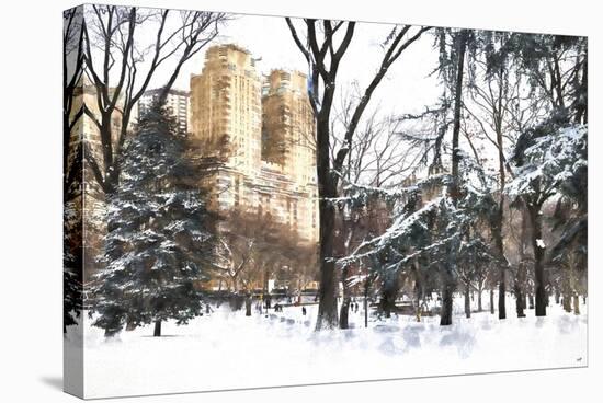 Fresh snow in Central Park-Philippe Hugonnard-Stretched Canvas