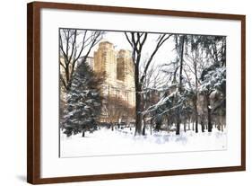 Fresh snow in Central Park-Philippe Hugonnard-Framed Giclee Print