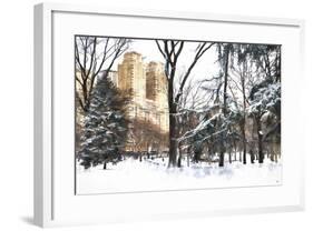 Fresh snow in Central Park-Philippe Hugonnard-Framed Giclee Print