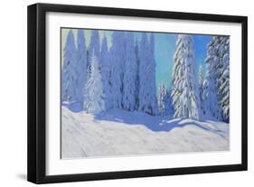 Fresh Snow, Morzine, France, 2015-Andrew Macara-Framed Premium Giclee Print