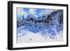 Fresh Snow, Morzine Village, 2015-Andrew Macara-Framed Giclee Print