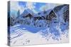 Fresh Snow, Morzine Village, 2015-Andrew Macara-Stretched Canvas