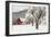 Fresh Snow on Red Barn Near Salmo, British Columbia, Canada-Chuck Haney-Framed Photographic Print