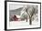 Fresh Snow on Red Barn Near Salmo, British Columbia, Canada-Chuck Haney-Framed Photographic Print