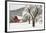 Fresh Snow on Red Barn Near Salmo, British Columbia, Canada-Chuck Haney-Framed Photographic Print