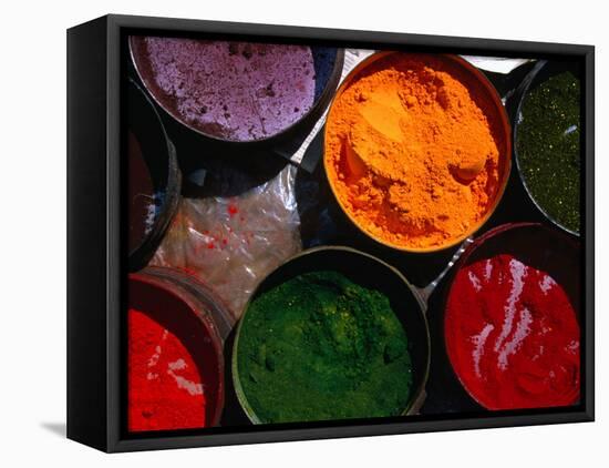 Fresh Spices for Sale at Sunday Market, Pisac, Cuzco, Peru-Mark Daffey-Framed Stretched Canvas