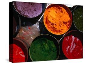 Fresh Spices for Sale at Sunday Market, Pisac, Cuzco, Peru-Mark Daffey-Stretched Canvas