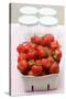 Fresh Strawberries in Cardboard Punnet; Jam Jars-Foodcollection-Stretched Canvas