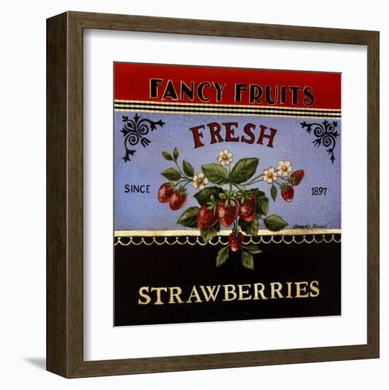 Fresh Strawberries-Kimberly Poloson-Framed Art Print