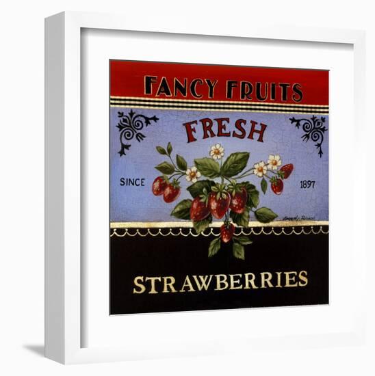 Fresh Strawberries-Kimberly Poloson-Framed Art Print