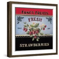 Fresh Strawberries-Kimberly Poloson-Framed Art Print