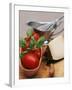 Fresh Tomatoes, Basil and Piece of Cheese, Sauce-Boat-null-Framed Photographic Print