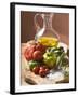 Fresh Tomatoes, Olives, Salt and Olive Oil-null-Framed Photographic Print