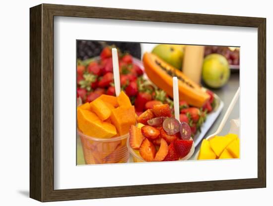 Fresh tropical fruit for sale in historic Cartagena, Colombia.-Jerry Ginsberg-Framed Photographic Print