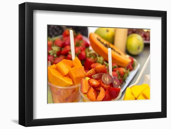 Fresh tropical fruit for sale in historic Cartagena, Colombia.-Jerry Ginsberg-Framed Photographic Print