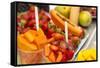 Fresh tropical fruit for sale in historic Cartagena, Colombia.-Jerry Ginsberg-Framed Stretched Canvas