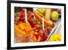 Fresh tropical fruit for sale in historic Cartagena, Colombia.-Jerry Ginsberg-Framed Premium Photographic Print