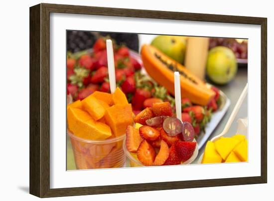 Fresh tropical fruit for sale in historic Cartagena, Colombia.-Jerry Ginsberg-Framed Photographic Print