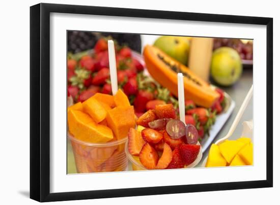 Fresh tropical fruit for sale in historic Cartagena, Colombia.-Jerry Ginsberg-Framed Photographic Print