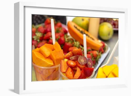 Fresh tropical fruit for sale in historic Cartagena, Colombia.-Jerry Ginsberg-Framed Photographic Print