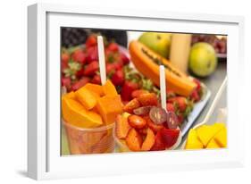 Fresh tropical fruit for sale in historic Cartagena, Colombia.-Jerry Ginsberg-Framed Photographic Print