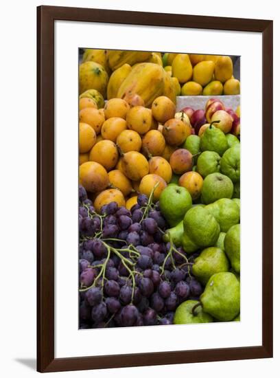Fresh tropical fruit for sale in historic Cartagena, Colombia.-Jerry Ginsberg-Framed Premium Photographic Print