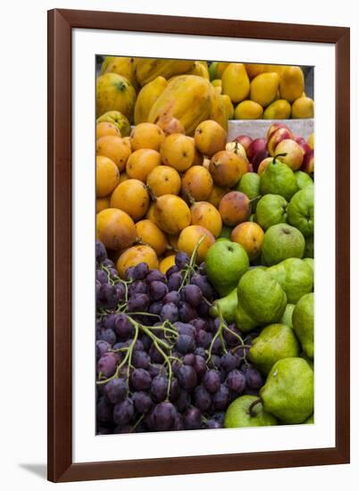 Fresh tropical fruit for sale in historic Cartagena, Colombia.-Jerry Ginsberg-Framed Premium Photographic Print