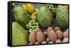 Fresh tropical fruit for sale in historic Cartagena, Colombia.-Jerry Ginsberg-Framed Stretched Canvas