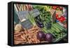 Fresh vegetable market, Bayeux, Normandy, France-Lisa S. Engelbrecht-Framed Stretched Canvas