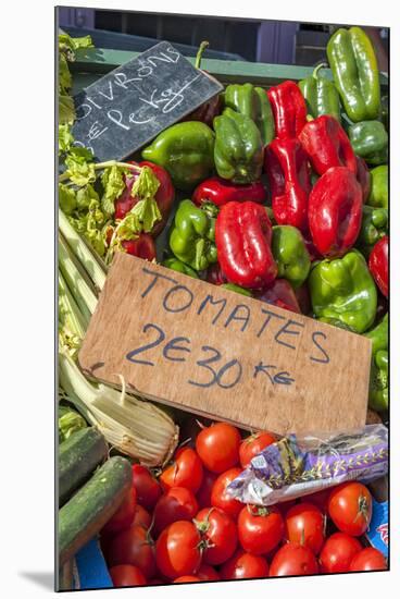 Fresh vegetable market, Bayeux, Normandy, France-Lisa S. Engelbrecht-Mounted Photographic Print